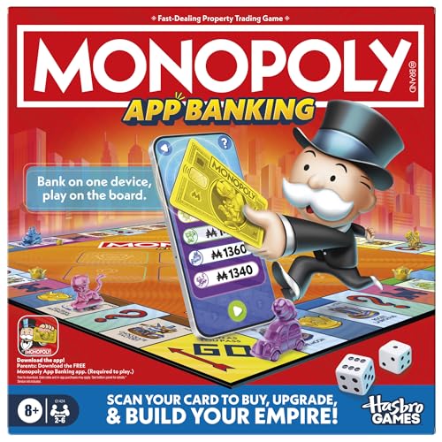 Hasbro Gaming Monopoly App-Enabled Banking Board Game