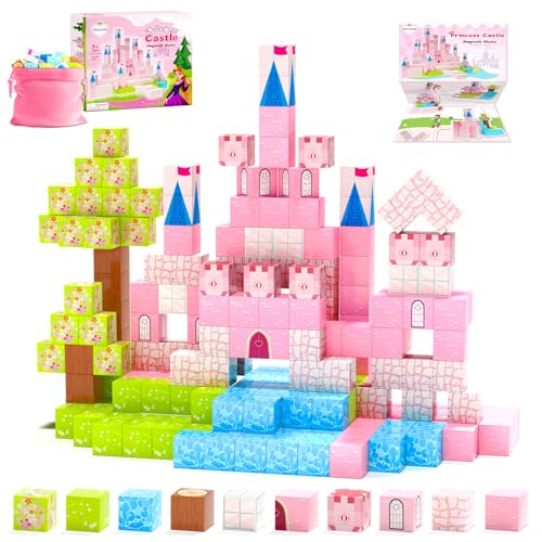 Magnetic Princess Castle Building Blocks STEM Toy Kids