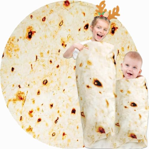 40-Inch Burrito Tortilla Fleece Throw Blanket