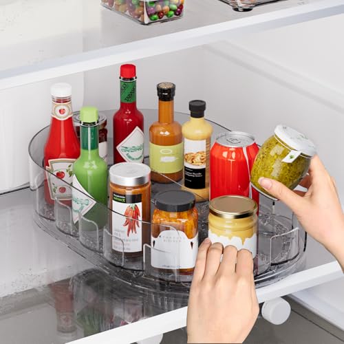Rectangular Lazy Susan Refrigerator Turntable Organizer