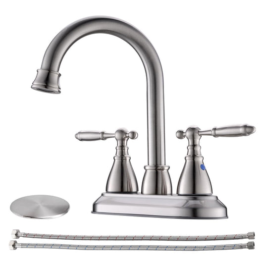 BRAVEBAR Brushed Nickel Bathroom Sink Faucet