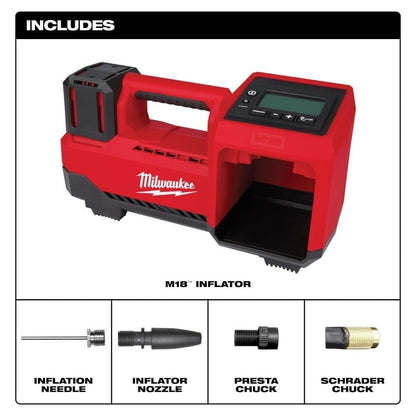 Milwaukee M18 Portable Inflator With Digital Gauge