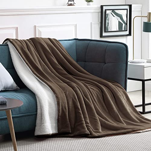 Sherpa Fleece Throw Blanket Plush Reversible Microfiber