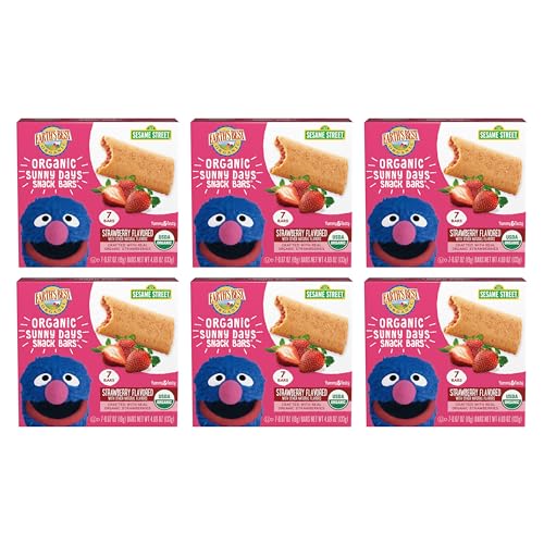 6 Pack Earth's Best Organic Toddler Strawberry Snack Bars