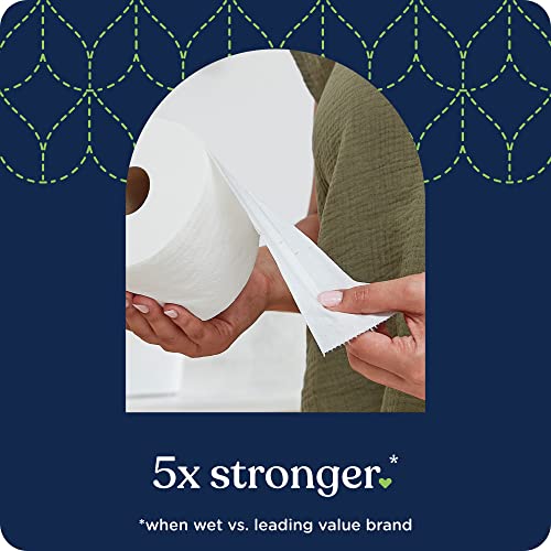 Quilted Northern Ultra Soft & Strong Toilet Paper with Paper Packaging, 6 Mega Rolls = 24 Regular Rolls White