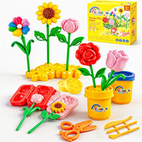 Flower Dough Play Set for Kids