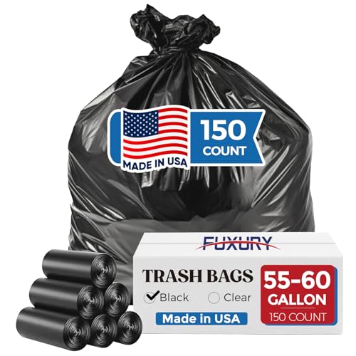 150 Count 55-60 Gallon Heavy Duty Trash Bags