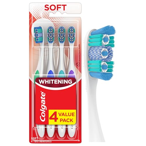 4 Pack Colgate 360 Optic White Soft Toothbrushes