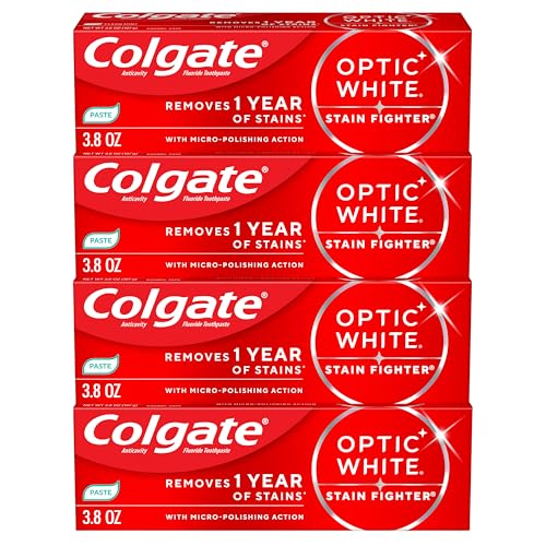 4 Pack Colgate Optic White Whitening Toothpaste