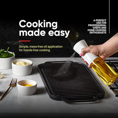 Storeganize Olive Oil Sprayer For Cooking - Glass 200ml Olive Oil Spray Bottle For Oil Portion Control - Kitchen accessories Gadgets Oil Mister Spray Bottle For Cooking Baking & Salads