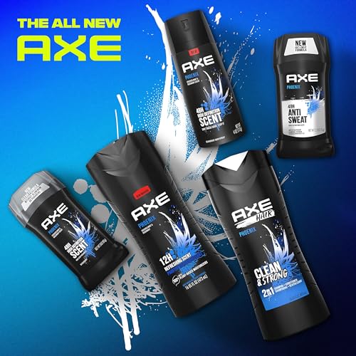 UPDATE: ALIVE AGAIN 🔥 AXE Body Wash Phoenix 4 Count 12h Refreshing Scent Crushed Mint & Rosemary Men's Body Wash with 100% Plant-Based Moisturizers 16 oz