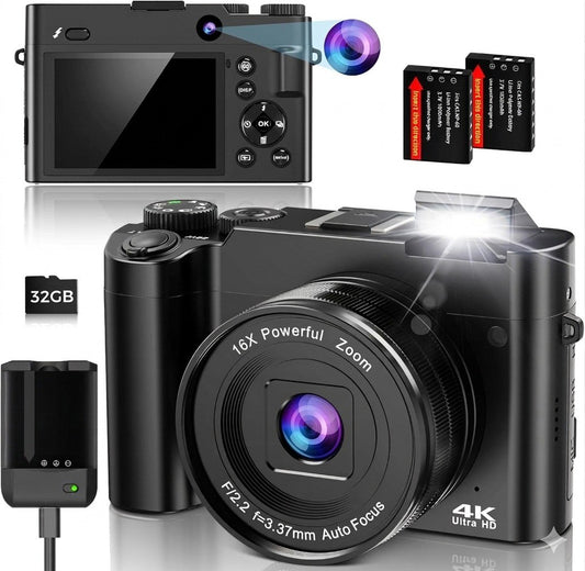 4K 64MP Autofocus Digital Vlogging Camera