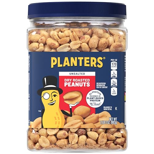 35 oz PLANTERS Unsalted Dry Roasted Peanuts Jar