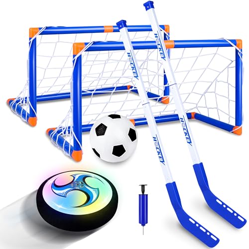 Hover Hockey Soccer Set with Goals for Kids