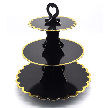 3-Tier Disposable Cupcake Stand for Events