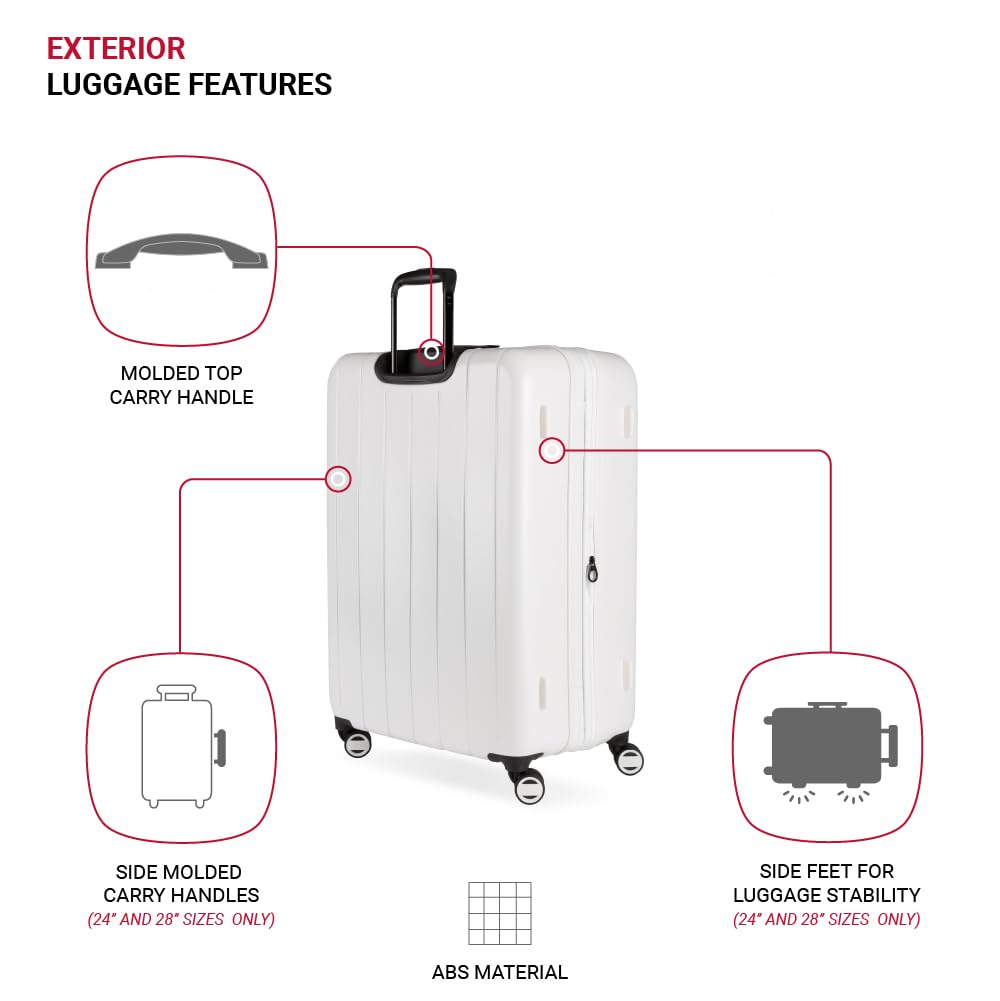 3-Piece SwissGear Expandable Spinner Luggage Set