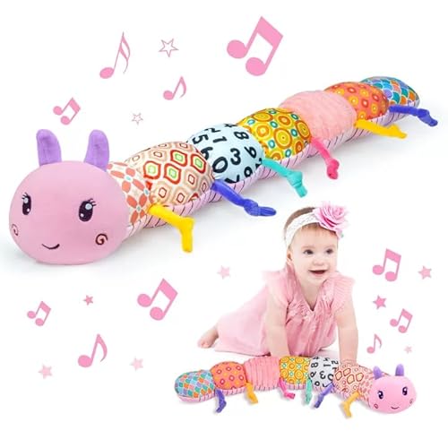 Soft Musical Caterpillar Rattle Crinkle Baby Toy
