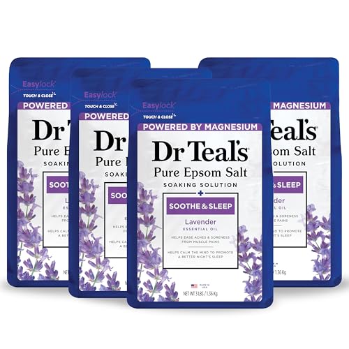 4 Pack Dr Teal's Epsom Salt Soothe & Sleep