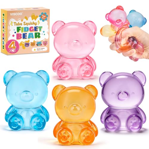 4 Pack Gummy Bear Stress Squishy Balls