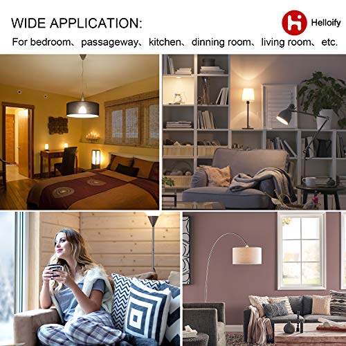 Helloify Dimmable BR40 LED Flood Light Bulb, 12W, 75W Equivalent, 5000K Daylight White Light, Energy Saving Lamp for Office/Home, E26 Screw Base, 6PCS