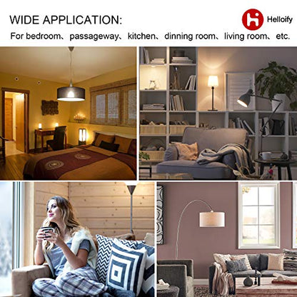 Helloify Dimmable BR40 LED Flood Light Bulb, 12W, 75W Equivalent, 5000K Daylight White Light, Energy Saving Lamp for Office/Home, E26 Screw Base, 6PCS
