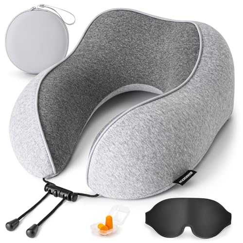 Memory Foam Travel Neck Pillow for Sleeping