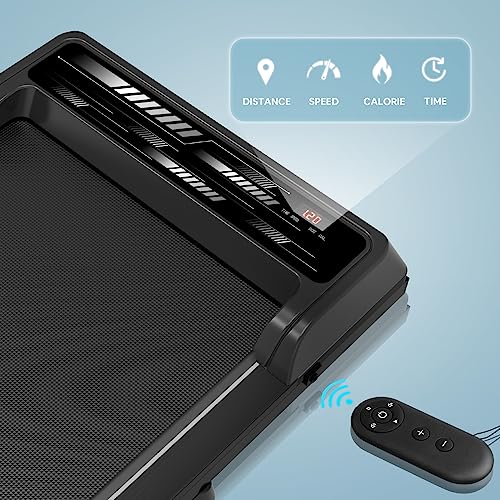 Walking Pad Treadmill Under Desk with 265lbs Capacity, Portable Treadmill for Home Office with Remote Control, 2.25HP Walking Treadmill for Walking and Jogging