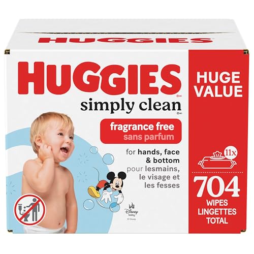 704 Count Huggies Baby Wipes Unscented Flip-Top Packs