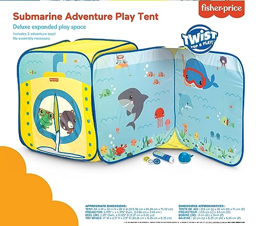 Fisher-Price Submarine Adventure Play Tent for Kids