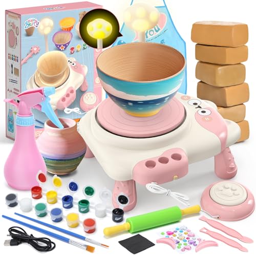 Pottery Wheel for Kids Beginners with Painting Kit