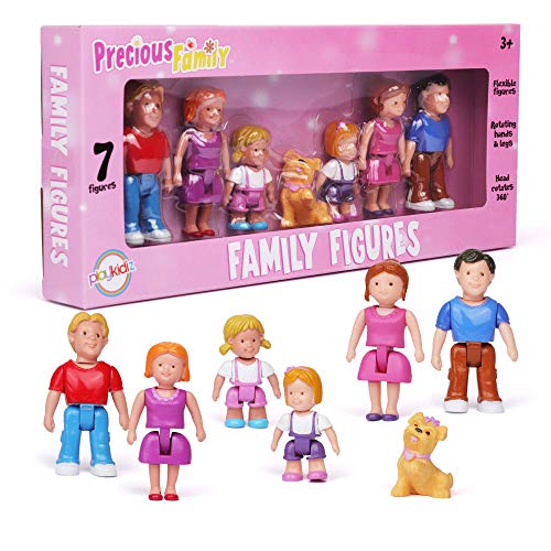 7 Piece Dollhouse Family Figures Set