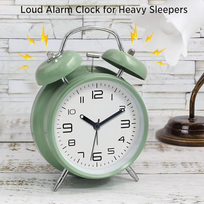 Loud Silent Alarm Clock for Heavy Sleepers