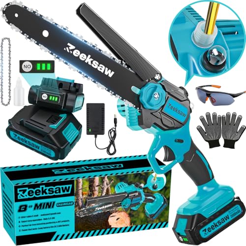 8 Inch Cordless Electric Chainsaw with Auto Oiler