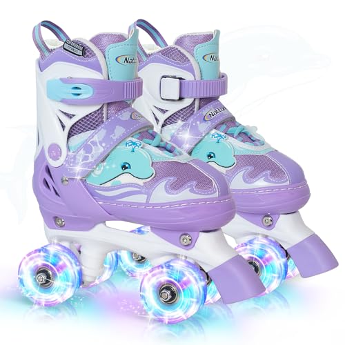 Adjustable Light-Up Kids Roller Skates