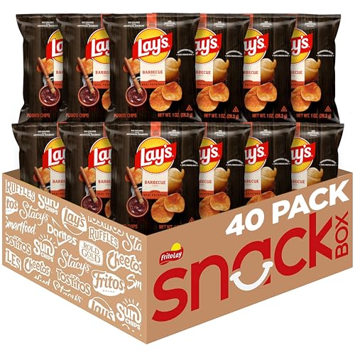 40 Pack Lay's Barbecue Potato Chips Snack Bags (Triangle- K)