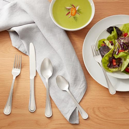 Amazon Basics 20-Piece Stainless Steel Flatware Set