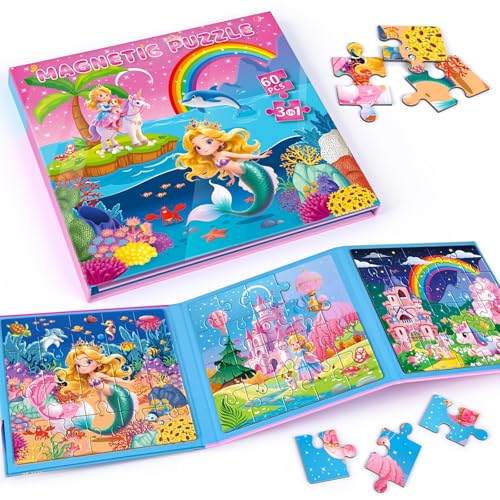 3 Pack Magnetic Puzzles Set for Toddlers