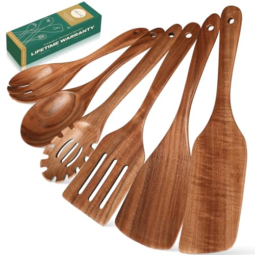 6 Piece Wooden Cooking Utensil Set