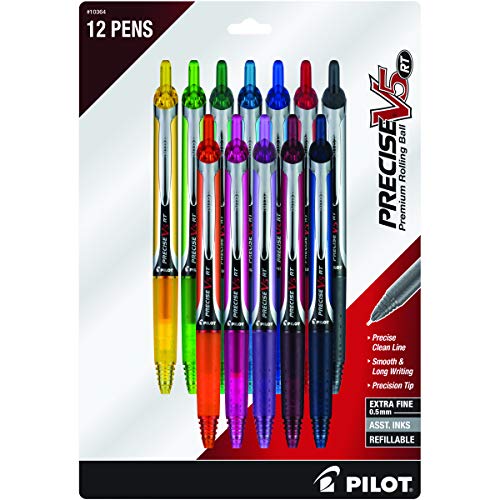 12 Pack PILOT Precise V5 RT Extra Fine Pens