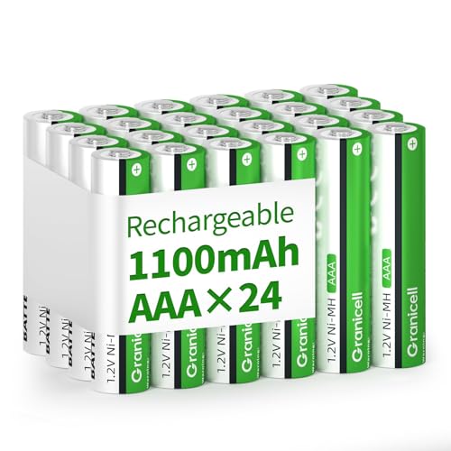 24 Pack Granicell AAA 1100mAh Rechargeable Batteries