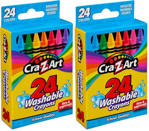 2 Pack Cra-Z-Art Washable Crayons 24 Count
