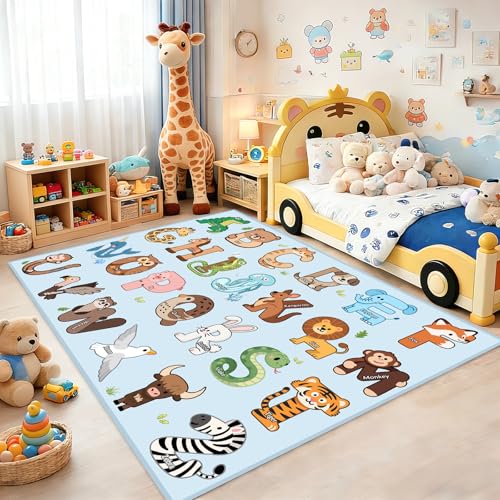 Alphabet Educational Kids Playroom Rug 2.5x4 Feet