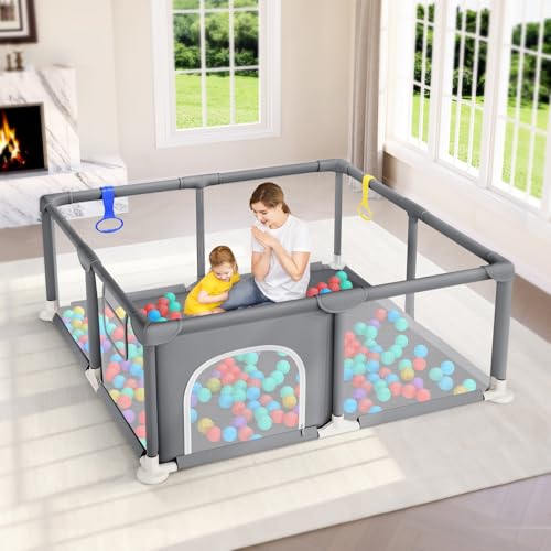 Dripex Small Baby Playpen with Safety Play Yard