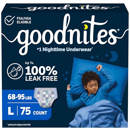 75 Count GoodNites Boys Nighttime Underwear