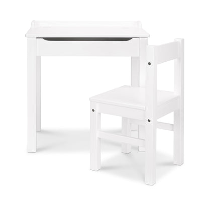 Melissa & Doug White Lift-Top Desk & Chair Set