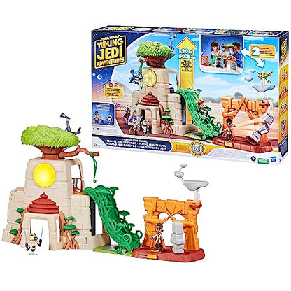 Star Wars: Young Jedi Adventures Tenoo Jedi Temple, 20-Inch-Tall Playset with Lights & Sounds, 2 Action Figures, Preschool Toys for 3 Year Old Boys & Girls & Up