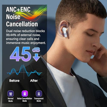 Wireless Earbuds with ANC and Touch Control