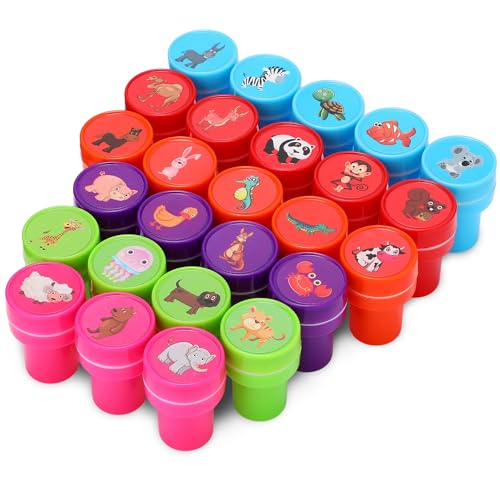 26 Pack Animal Self-Inking Stamps for Kids Party