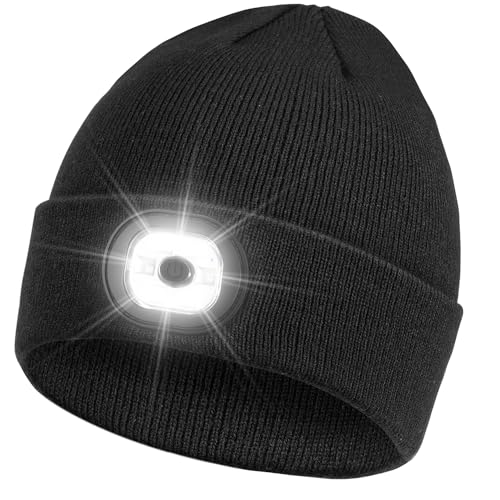 Rechargeable LED Beanie Headlamp Knit Cap (2 Colors)