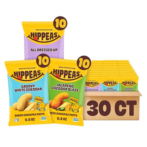 30 Pack HIPPEAS Chickpea Puffs Variety Snack Bags